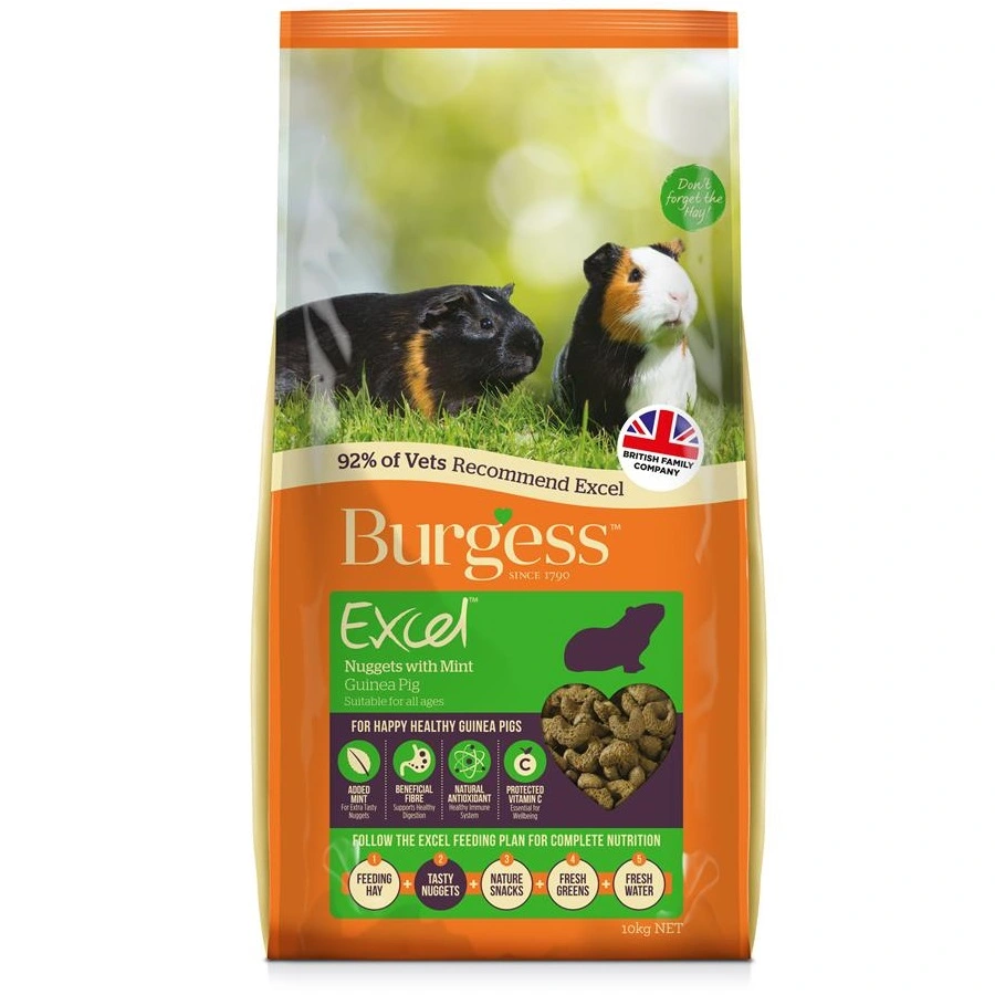 Burgess Excel Marsvin Mint 10 kg - fuldfoder til voksne marsvin